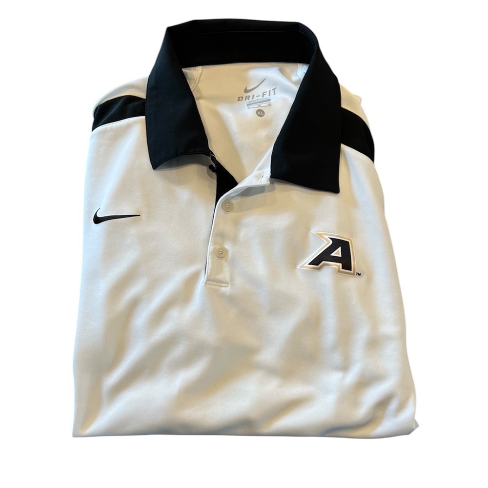 Nike Dri-Fit Men's West Point Black Knights Army Golf Polo Shirt Size XL White‎